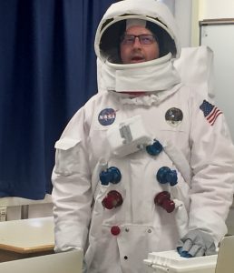 Rob Prince in his astronaut costume.